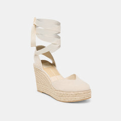 Dolce Vita SHOES | Noura Ecru Linen Wedges