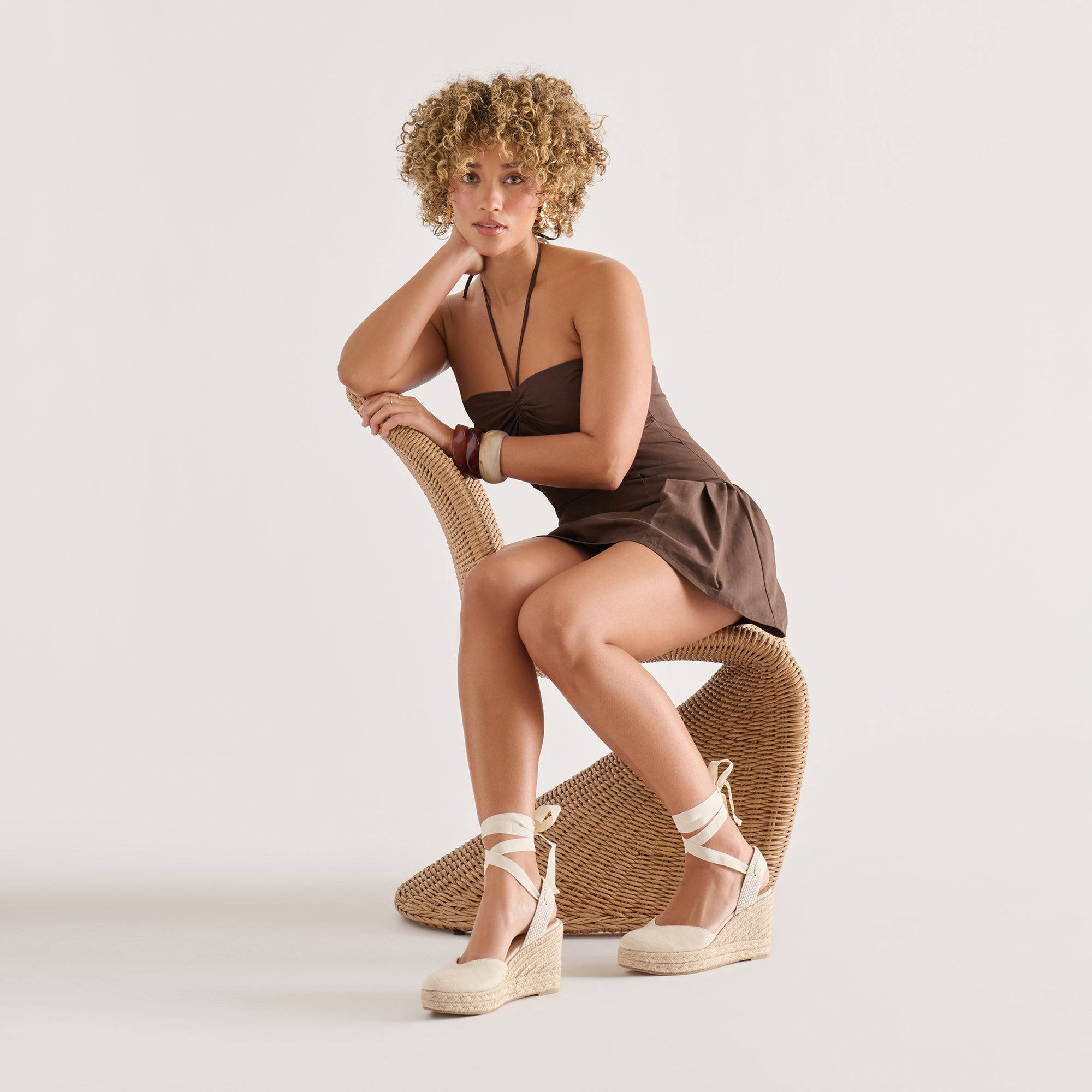 Dolce Vita SHOES | Noura Ecru Linen Wedges