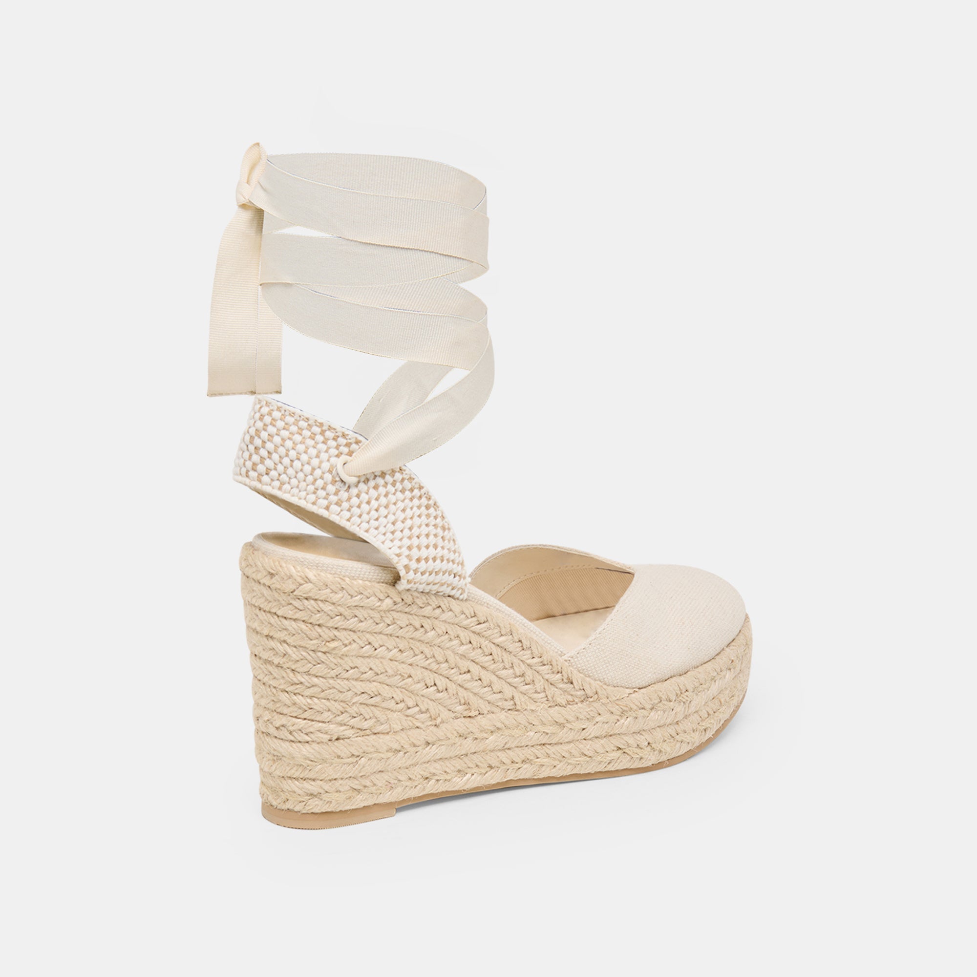 Dolce Vita SHOES | Noura Ecru Linen Wedges
