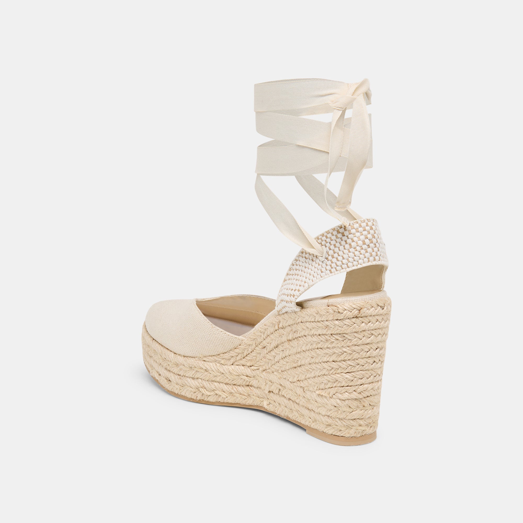 Dolce Vita SHOES | Noura Ecru Linen Wedges