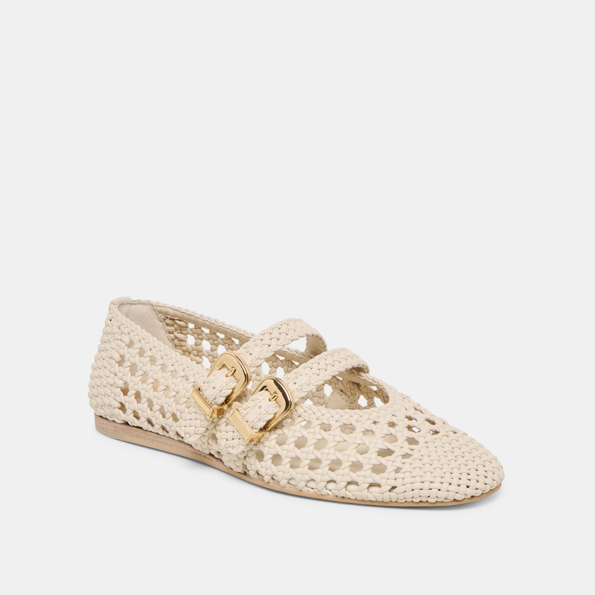 Dolce Vita SHOES | Baylee Creme Woven Stella Ballet Flats