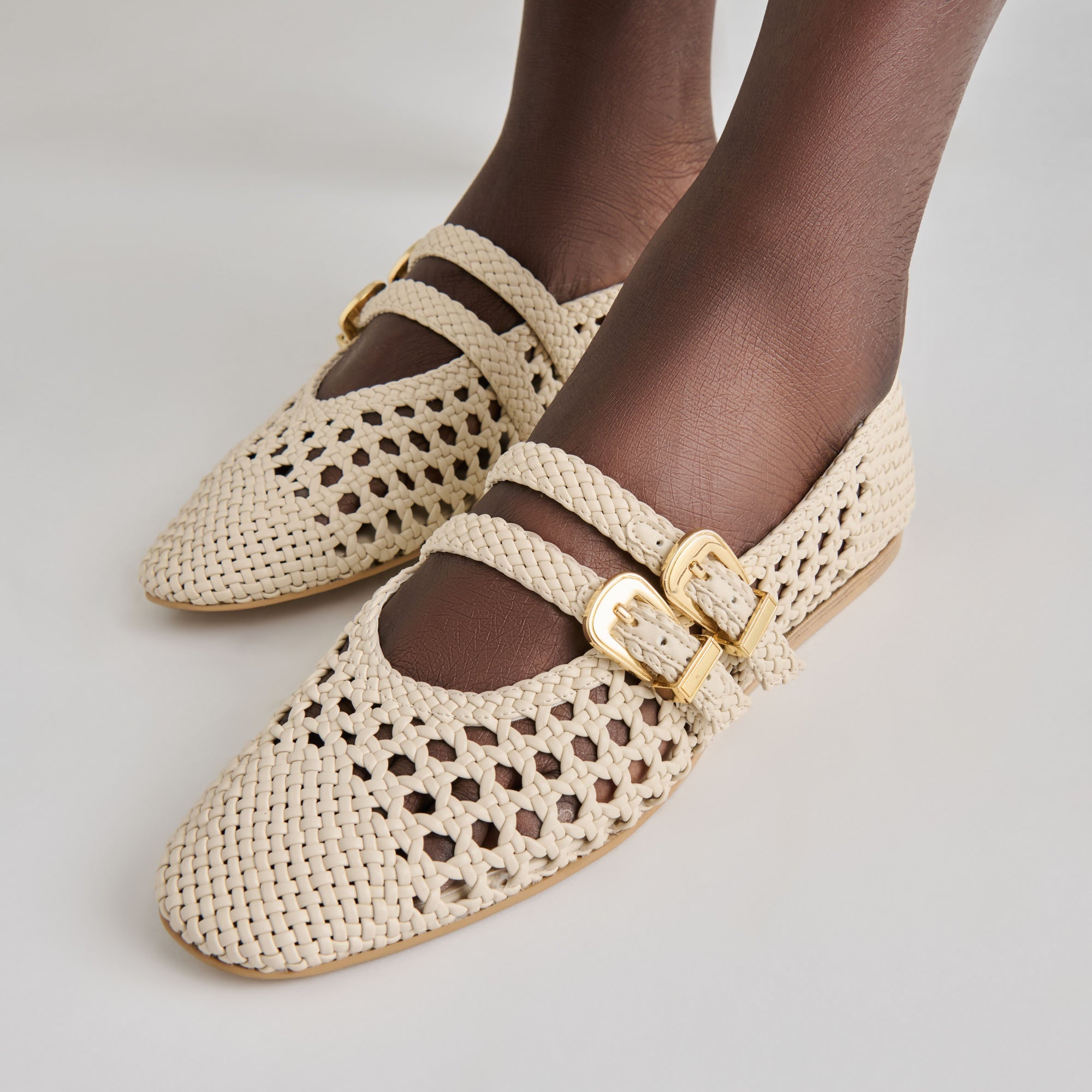 Dolce Vita SHOES | Baylee Creme Woven Stella Ballet Flats