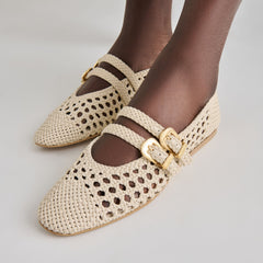 Dolce Vita SHOES | Baylee Creme Woven Stella Ballet Flats