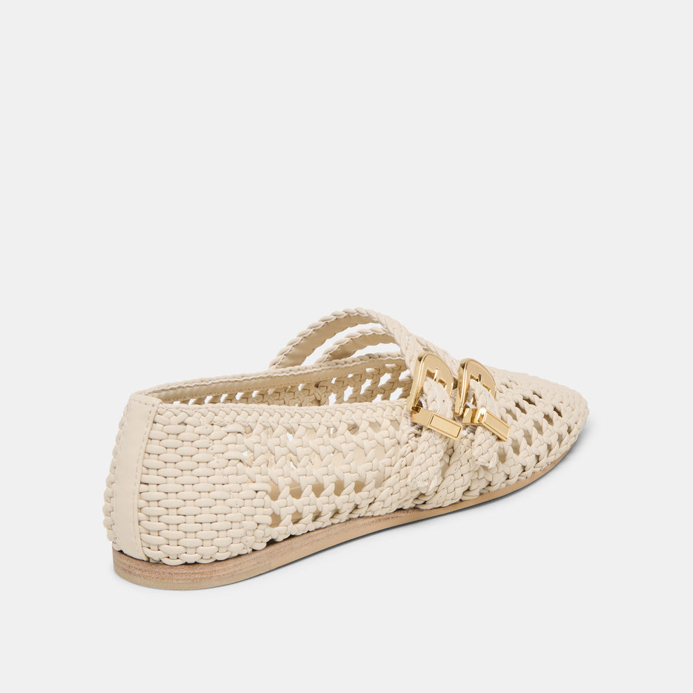 Dolce Vita SHOES | Baylee Creme Woven Stella Ballet Flats