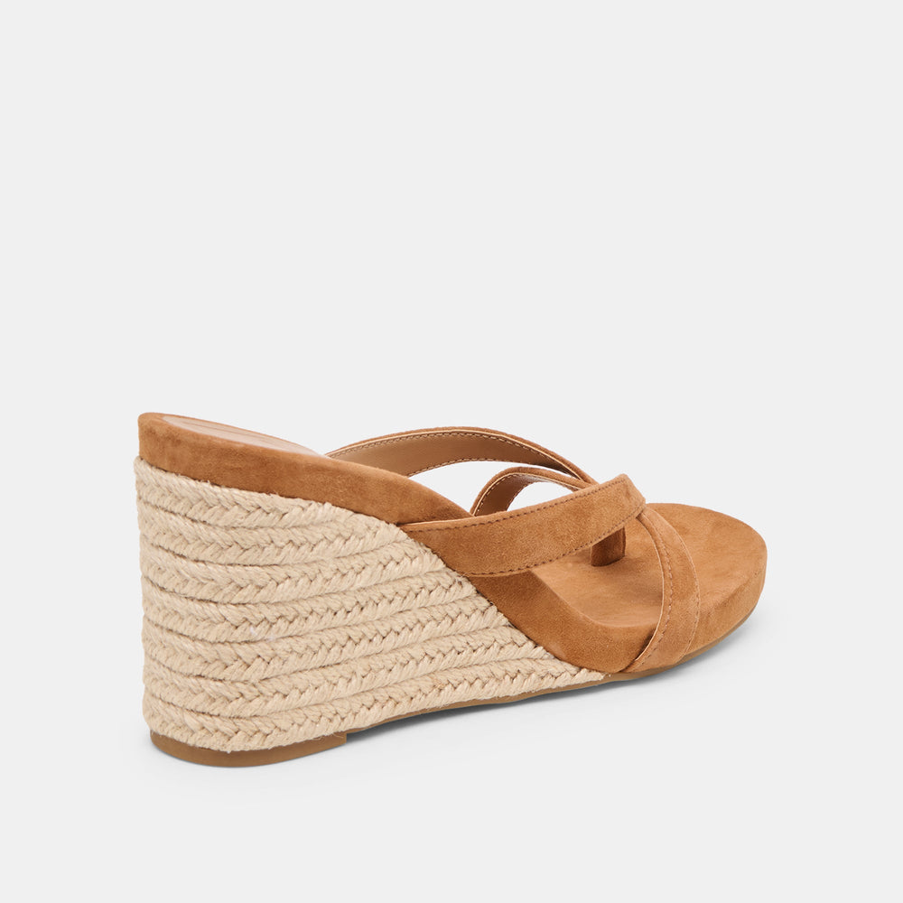Dolce Vita SHOES | Helan Espadrille Brown Suede Wedges
