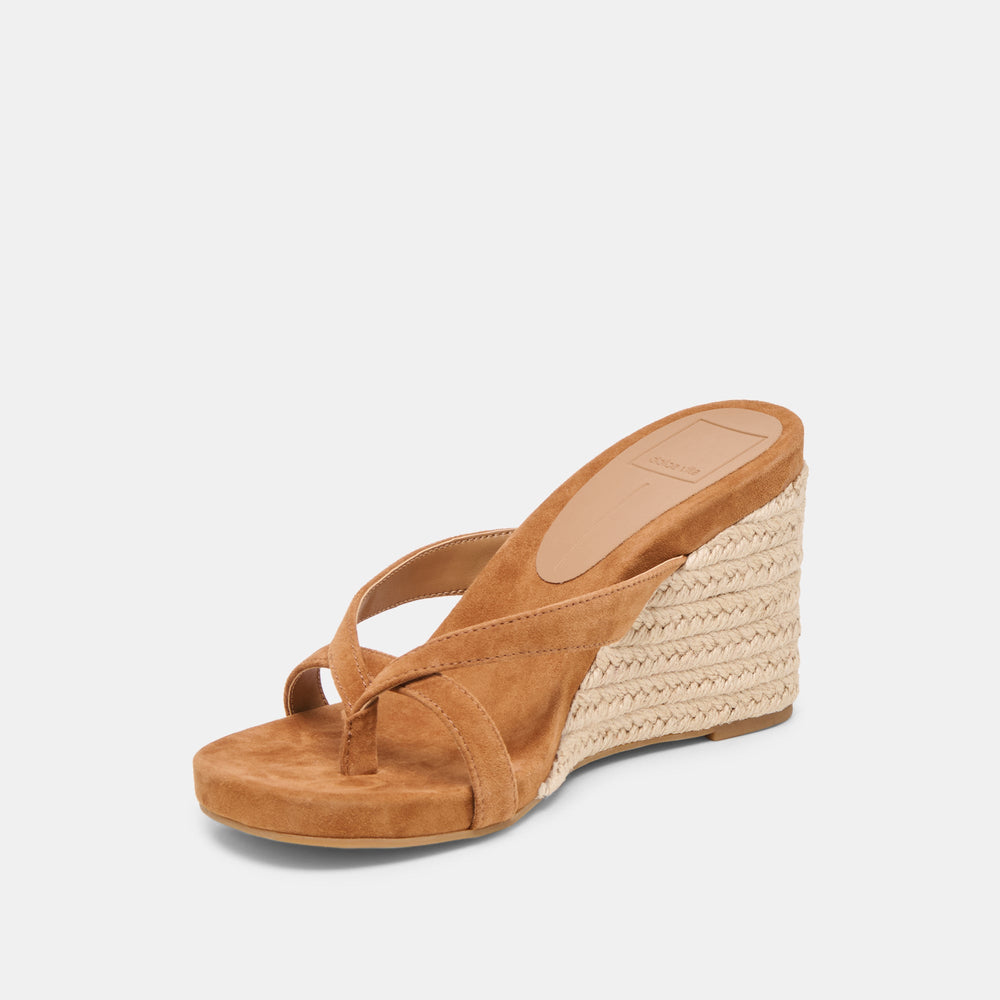 Dolce Vita SHOES | Helan Espadrille Brown Suede Wedges