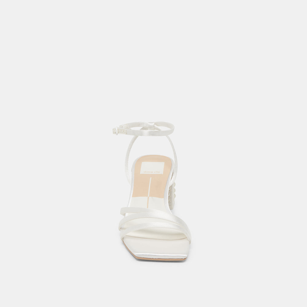 Dolce Vita SHOES | YSABEL PEARL HEELS TRUE WHITE SATIN
 – Dolce Vita