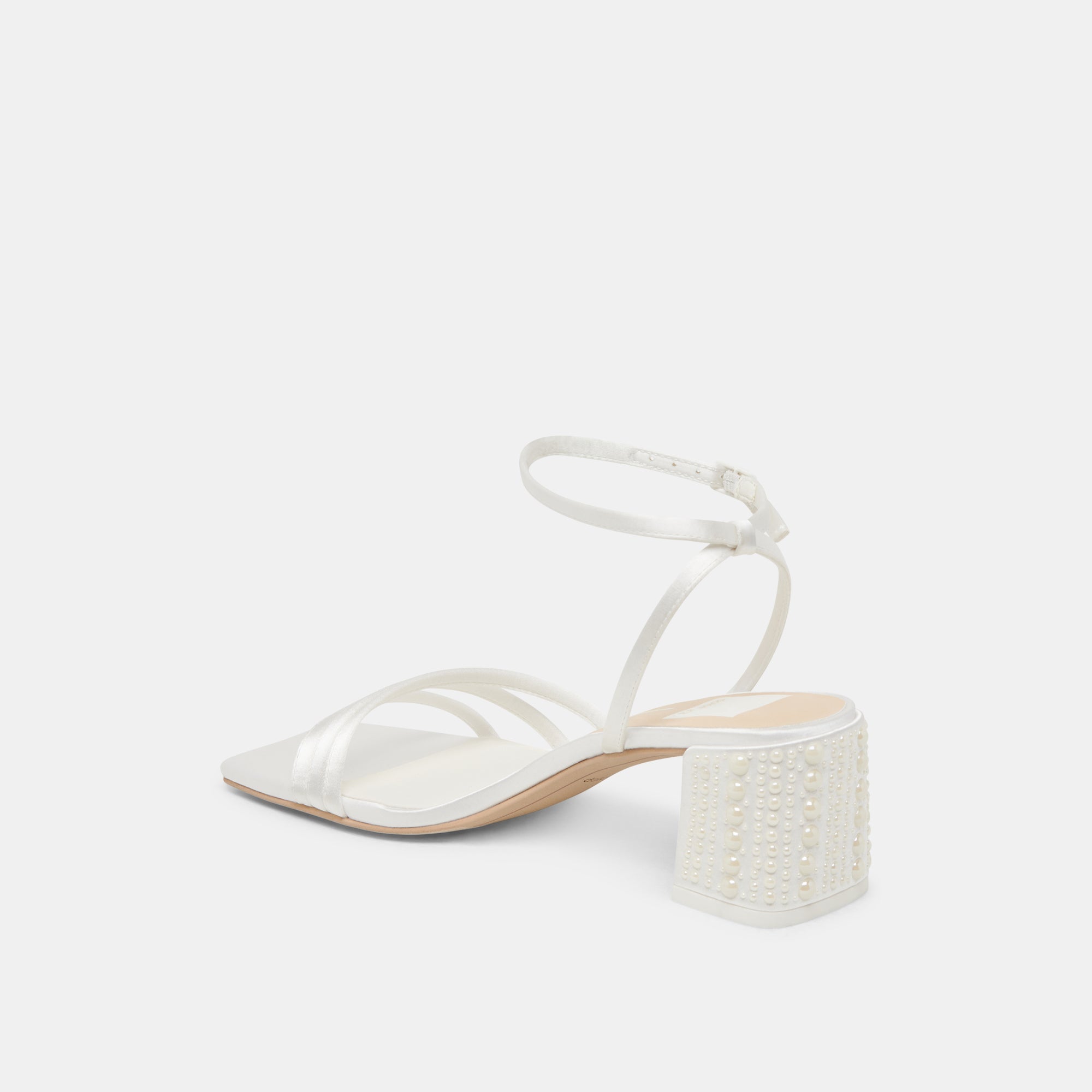 Dolce Vita SHOES | YSABEL PEARL HEELS TRUE WHITE SATIN
 – Dolce Vita