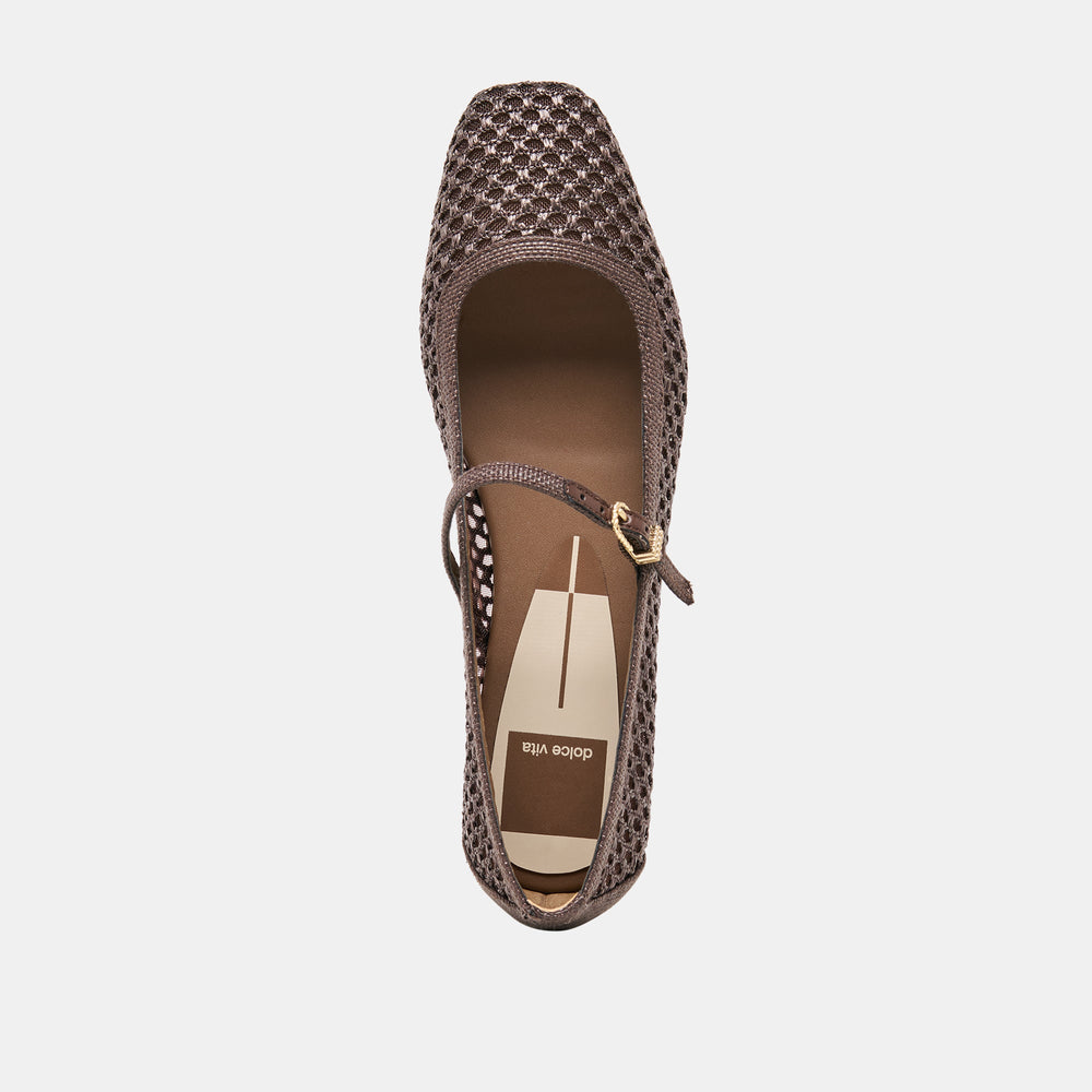 Dolce Vita SHOES | Reyes Chocolate Woven Raffia Ballet Flats