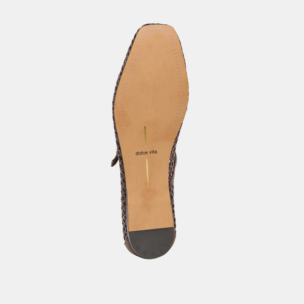 Dolce Vita SHOES | Reyes Chocolate Woven Raffia Ballet Flats