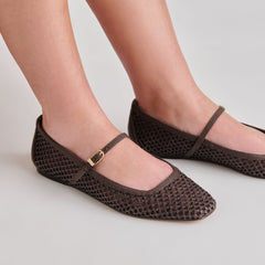 Dolce Vita SHOES | Reyes Chocolate Woven Raffia Ballet Flats