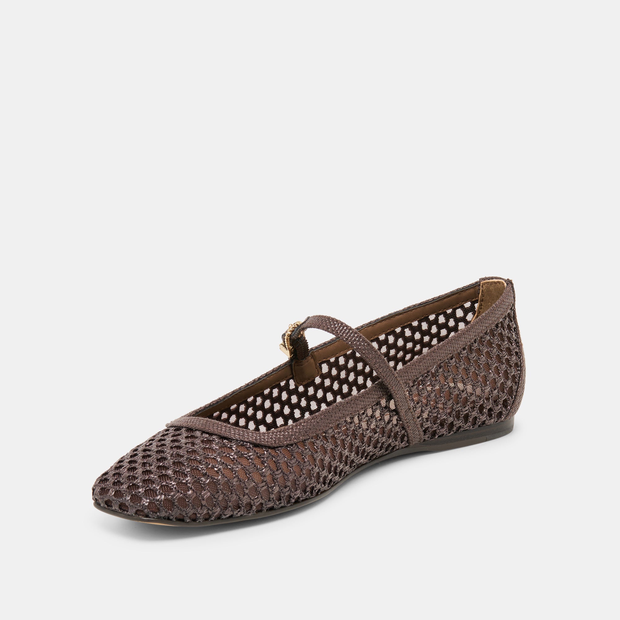 Dolce Vita SHOES | Reyes Chocolate Woven Raffia Ballet Flats