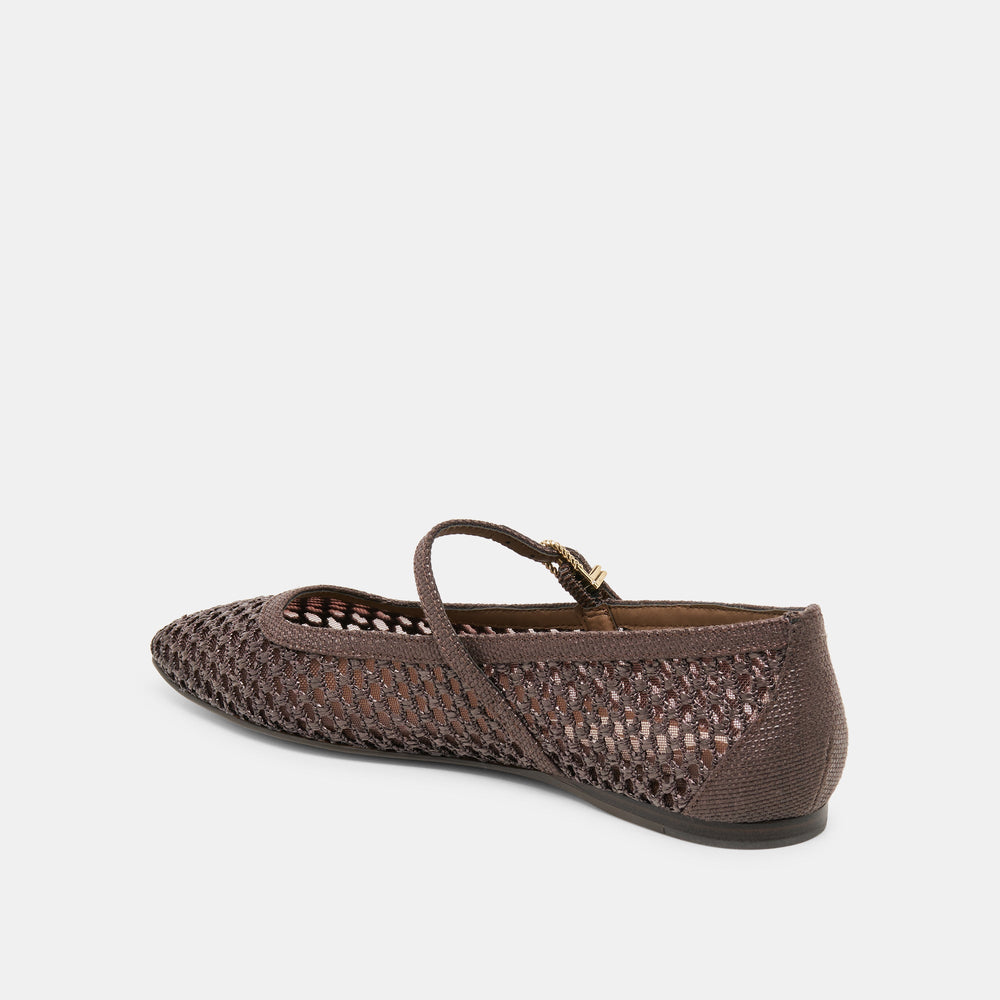 Dolce Vita SHOES | Reyes Chocolate Woven Raffia Ballet Flats