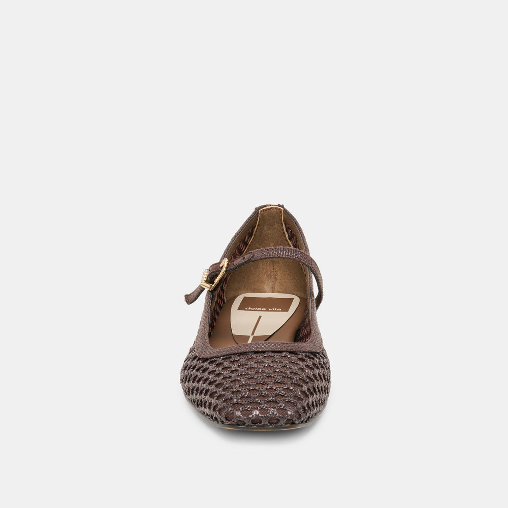 Dolce Vita SHOES | Reyes Chocolate Woven Raffia Ballet Flats