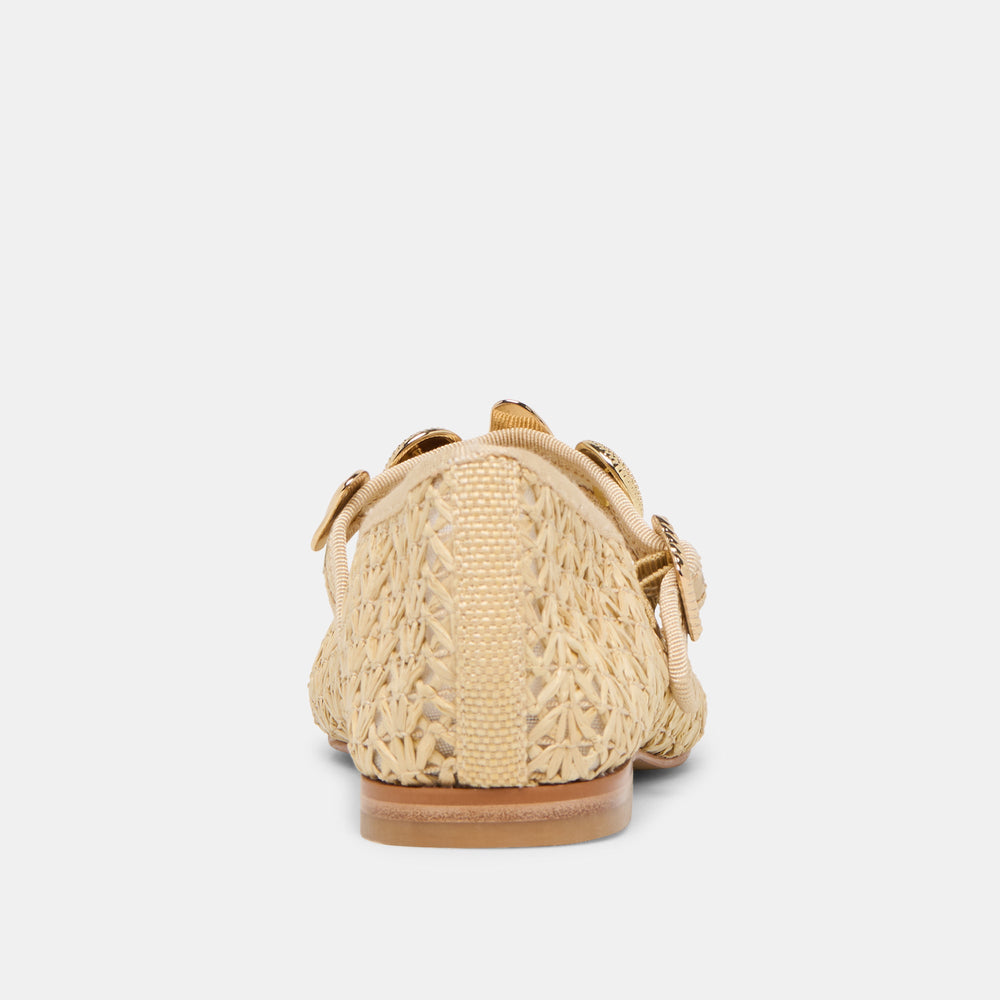 Dolce Vita SHOES | Relan Natural Cross Hatch Raffia Ballet Flats