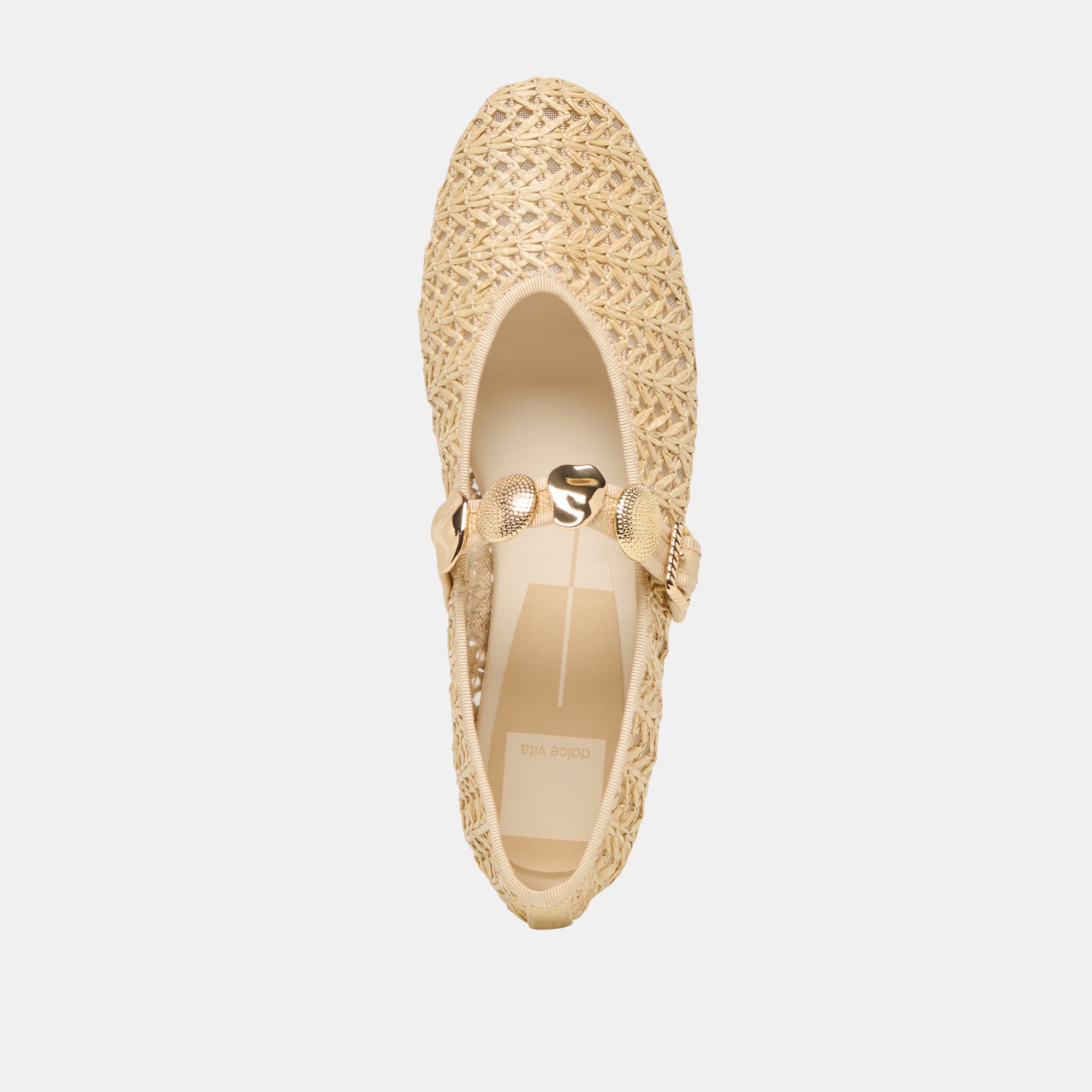 Dolce Vita SHOES | Relan Natural Cross Hatch Raffia Ballet Flats