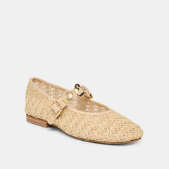 Dolce Vita SHOES | Relan Natural Cross Hatch Raffia Ballet Flats