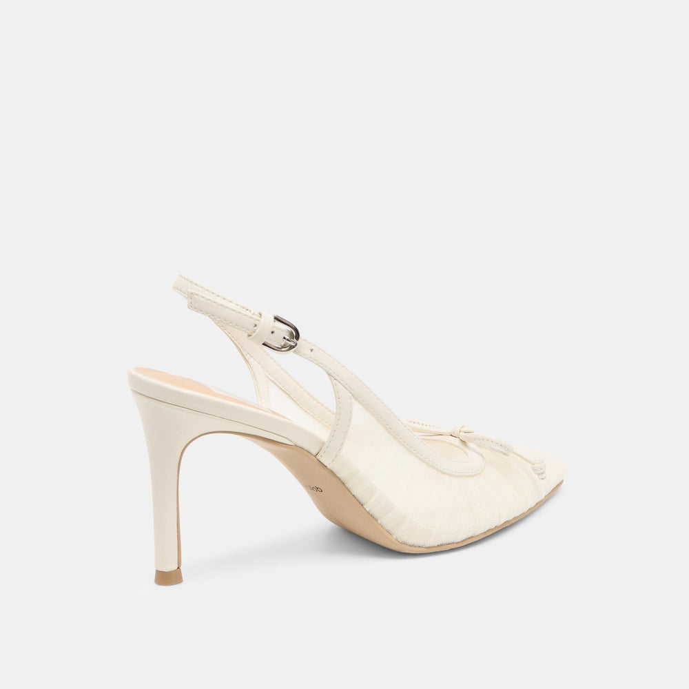 Dolce Vita SHOES | Yela White Tulle Heels