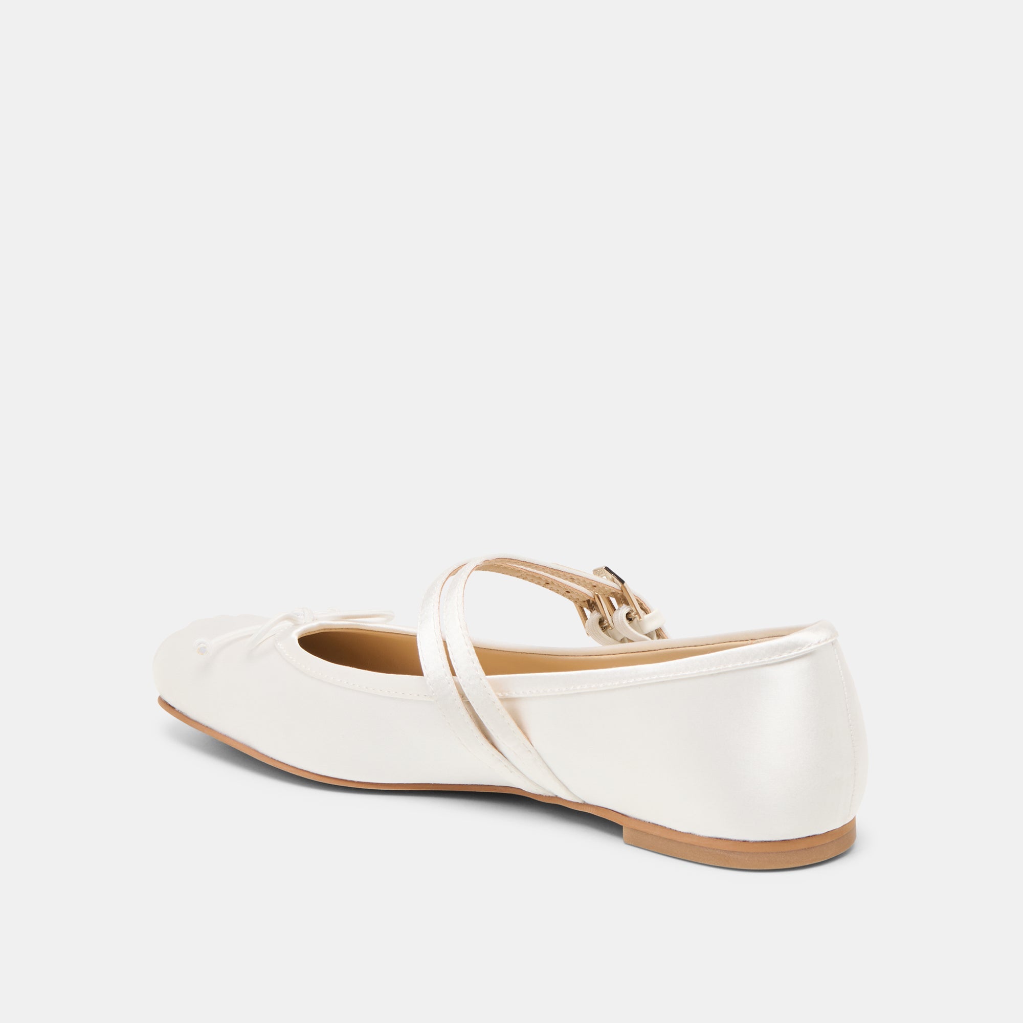 Dolce Vita SHOES | Gibsen True White Satin Ballet Flats