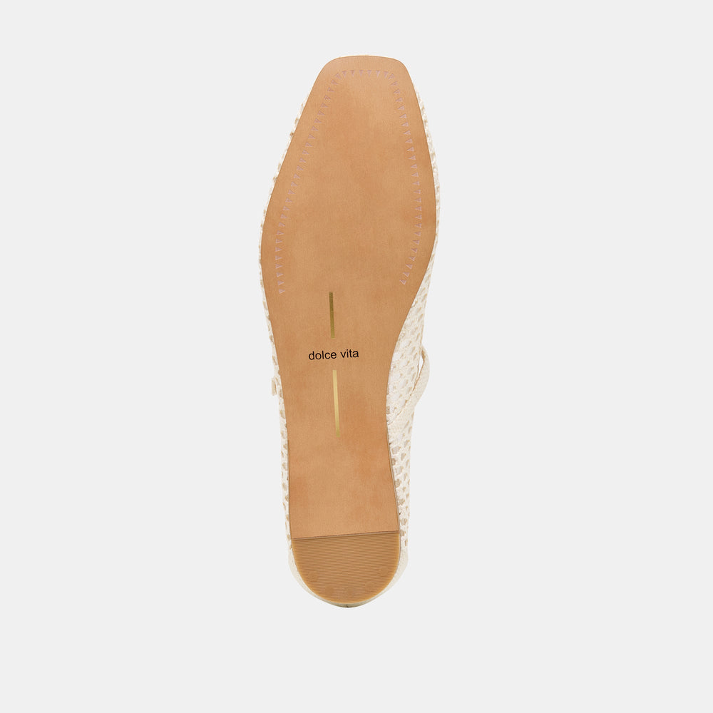 Dolce Vita SHOES | Reyes White Woven Raffia Ballet Flats