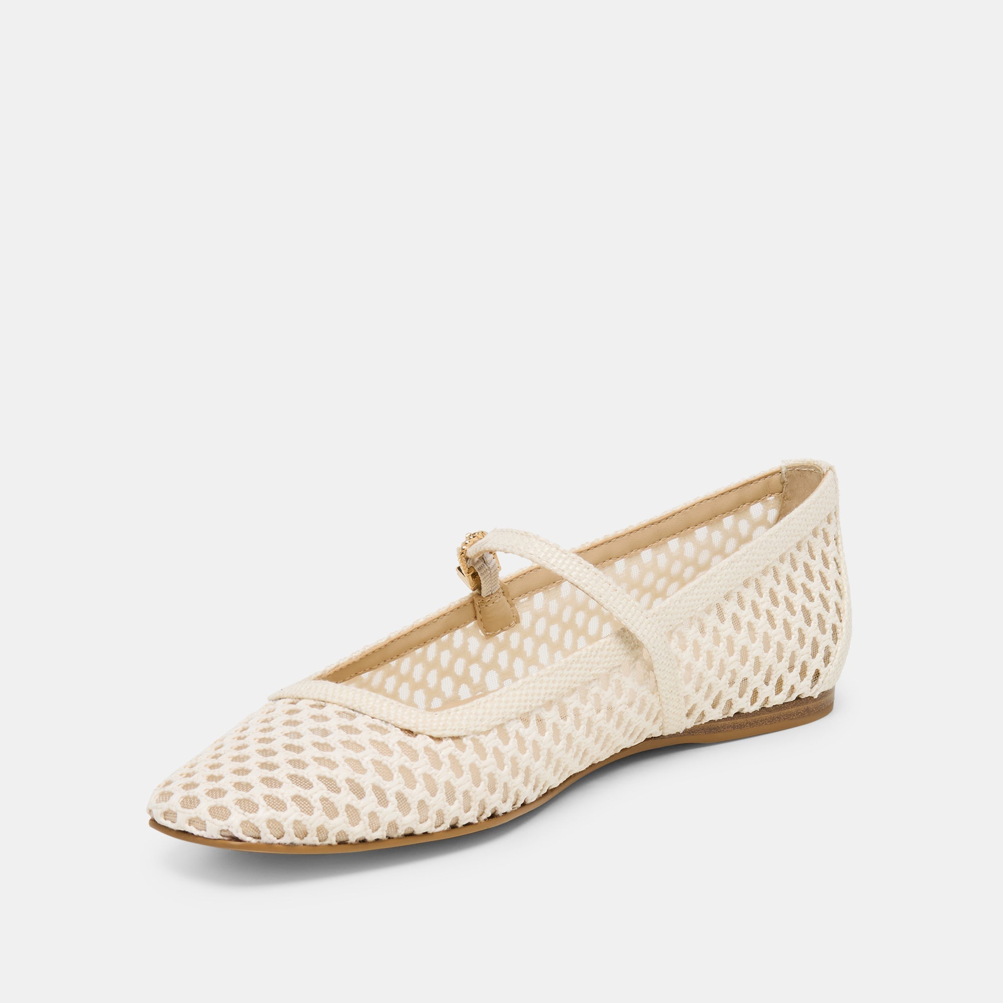 Dolce Vita SHOES | Reyes White Woven Raffia Ballet Flats