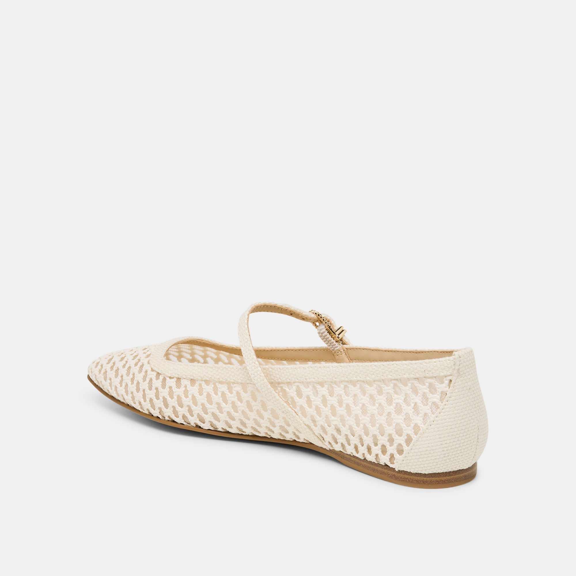 Dolce Vita SHOES | Reyes White Woven Raffia Ballet Flats