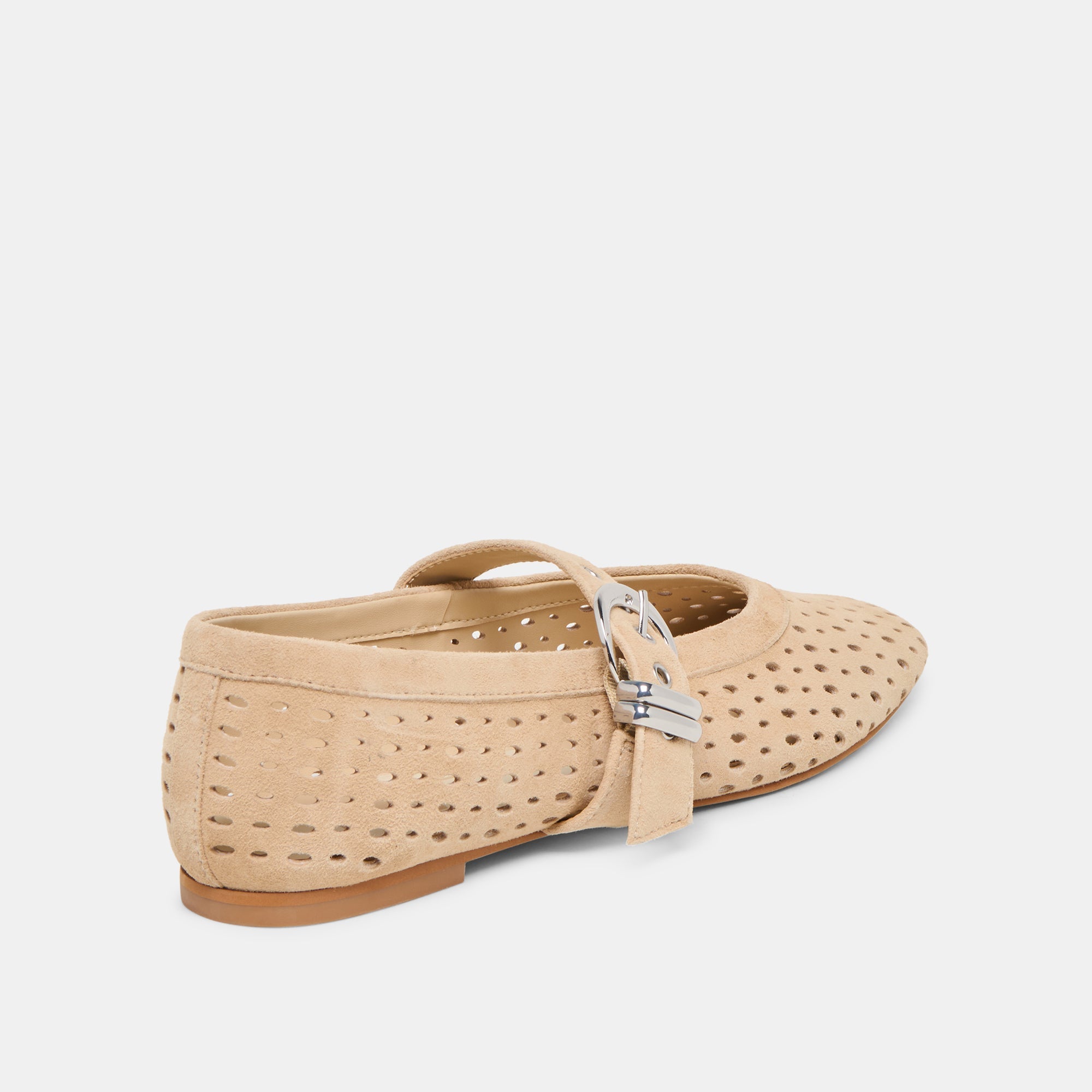 Dolce Vita SHOES | Mikel Camel Perforated Suede Ballet Flats