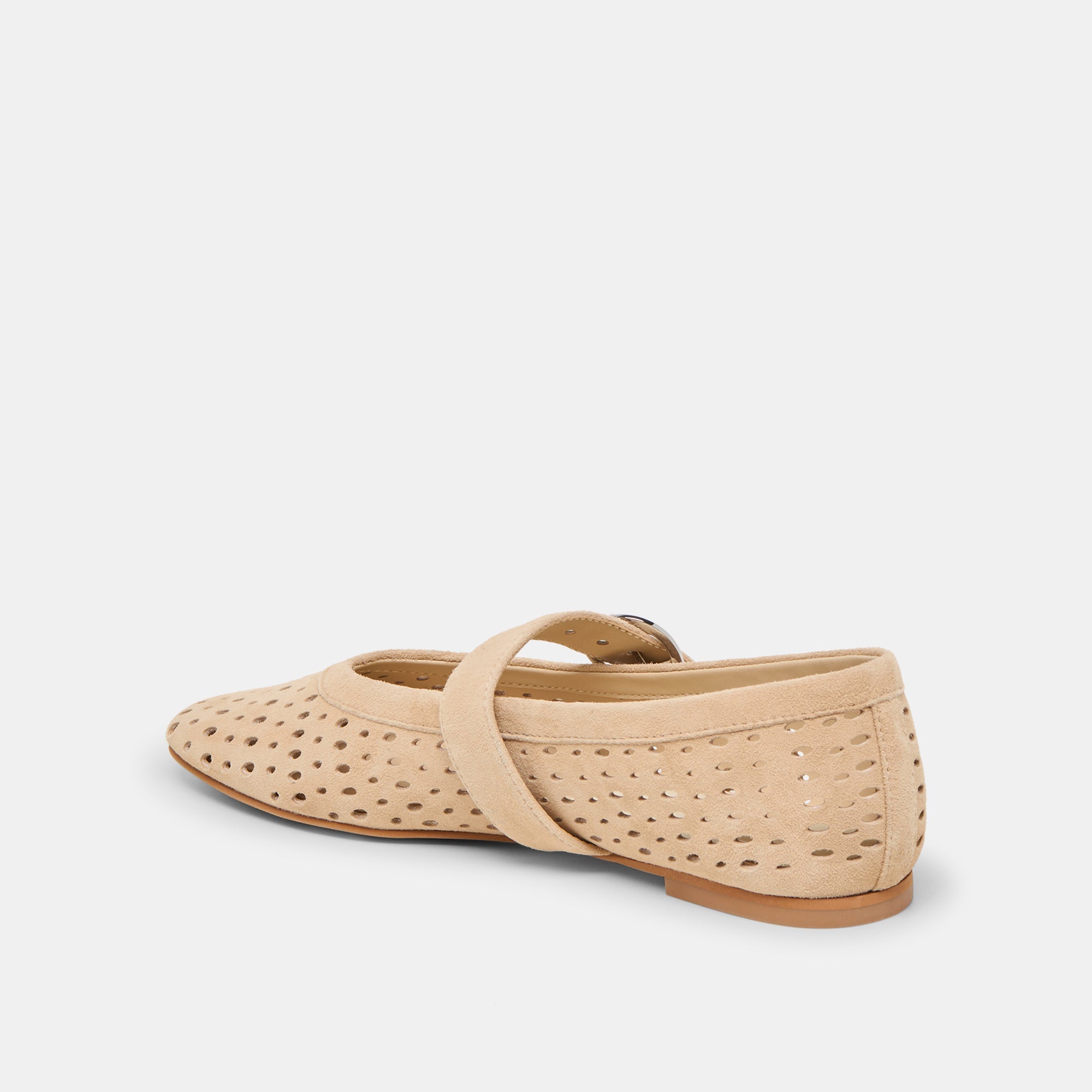Dolce Vita SHOES | Mikel Camel Perforated Suede Ballet Flats