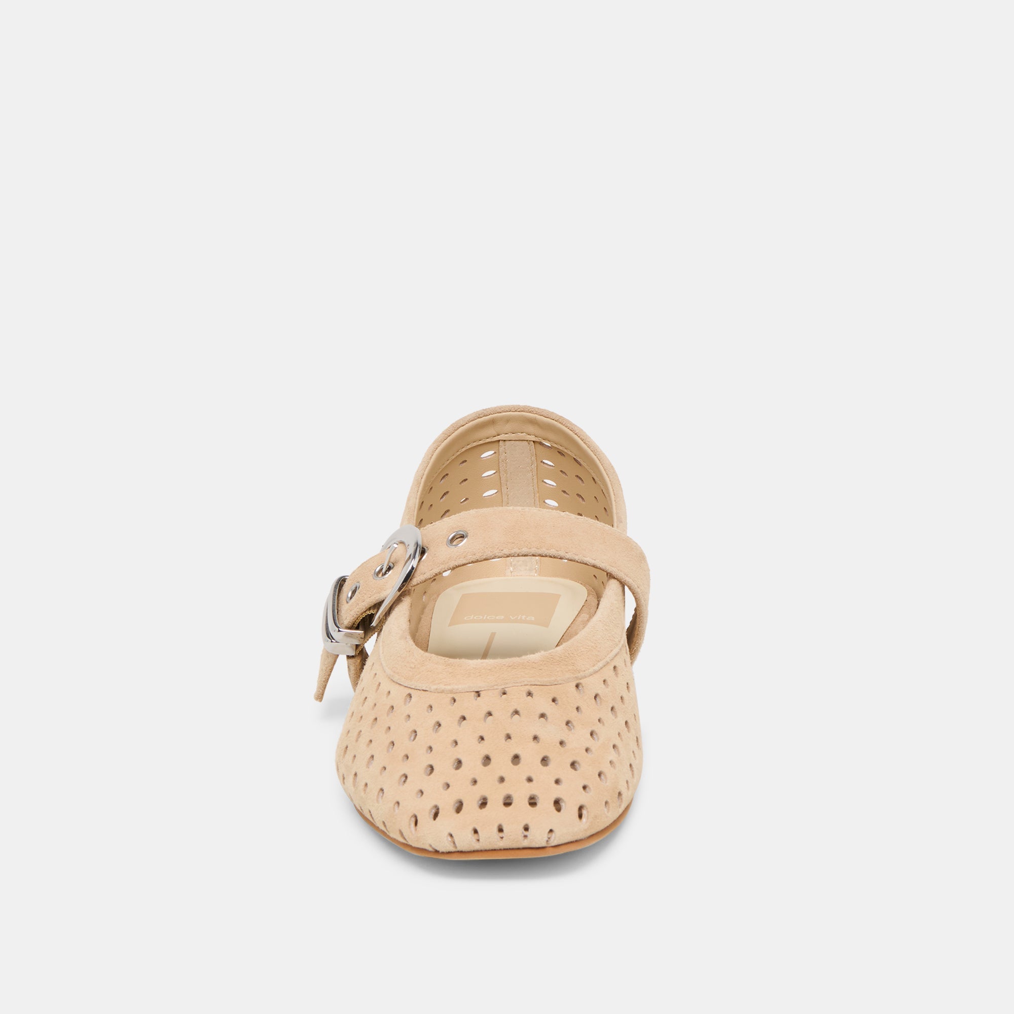 Dolce Vita SHOES | Mikel Camel Perforated Suede Ballet Flats