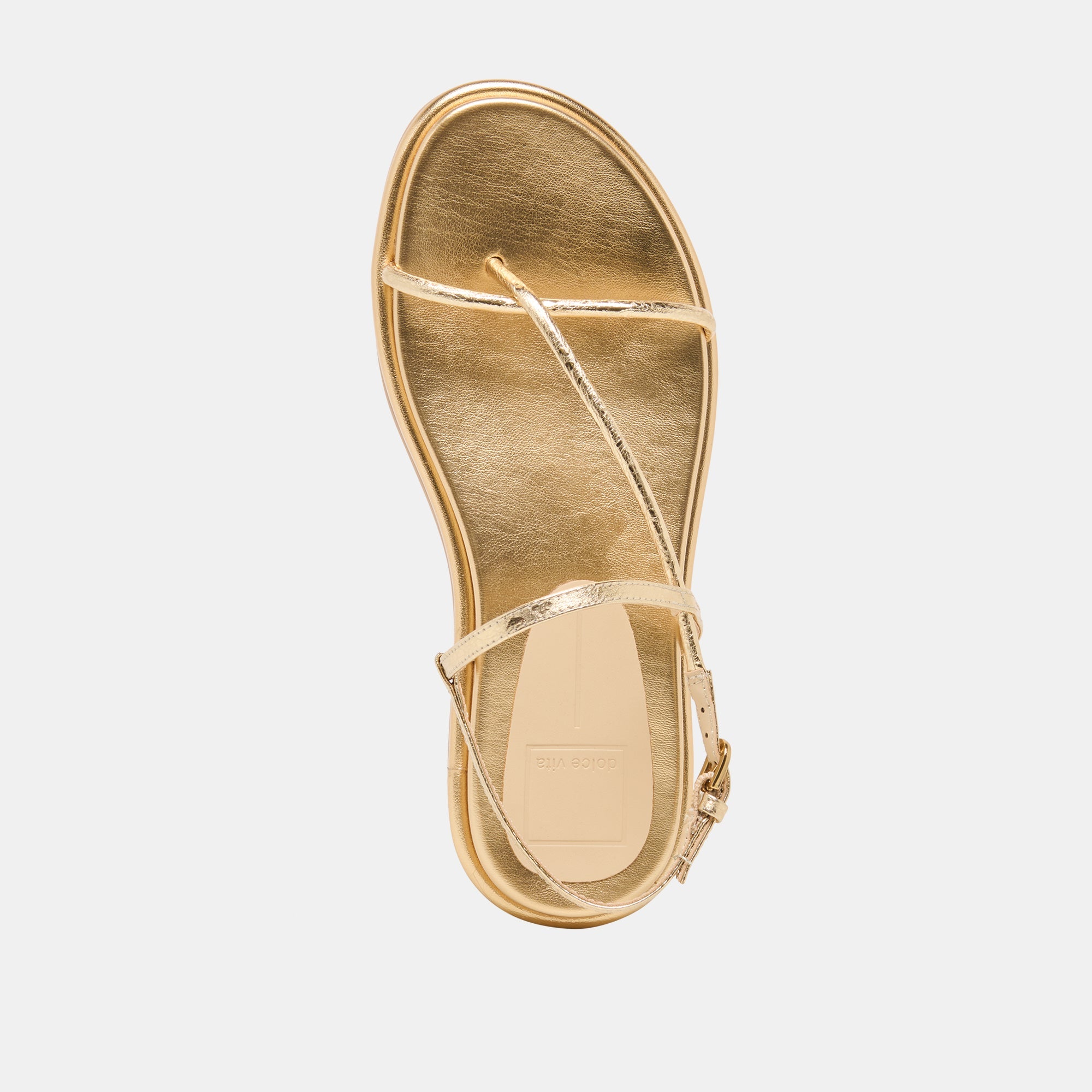 Dolce Vita SHOES | Dom Gold Distressed Leather Sandals