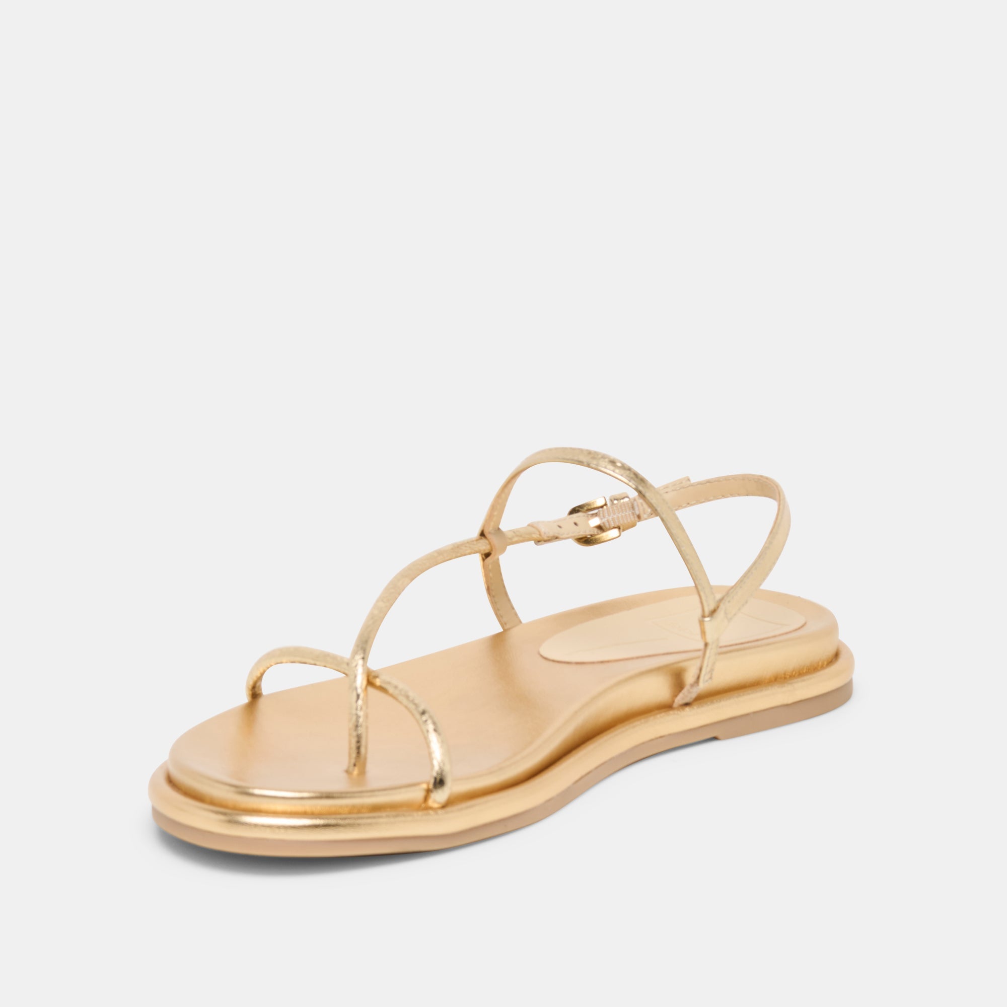 Dolce Vita SHOES | Dom Gold Distressed Leather Sandals