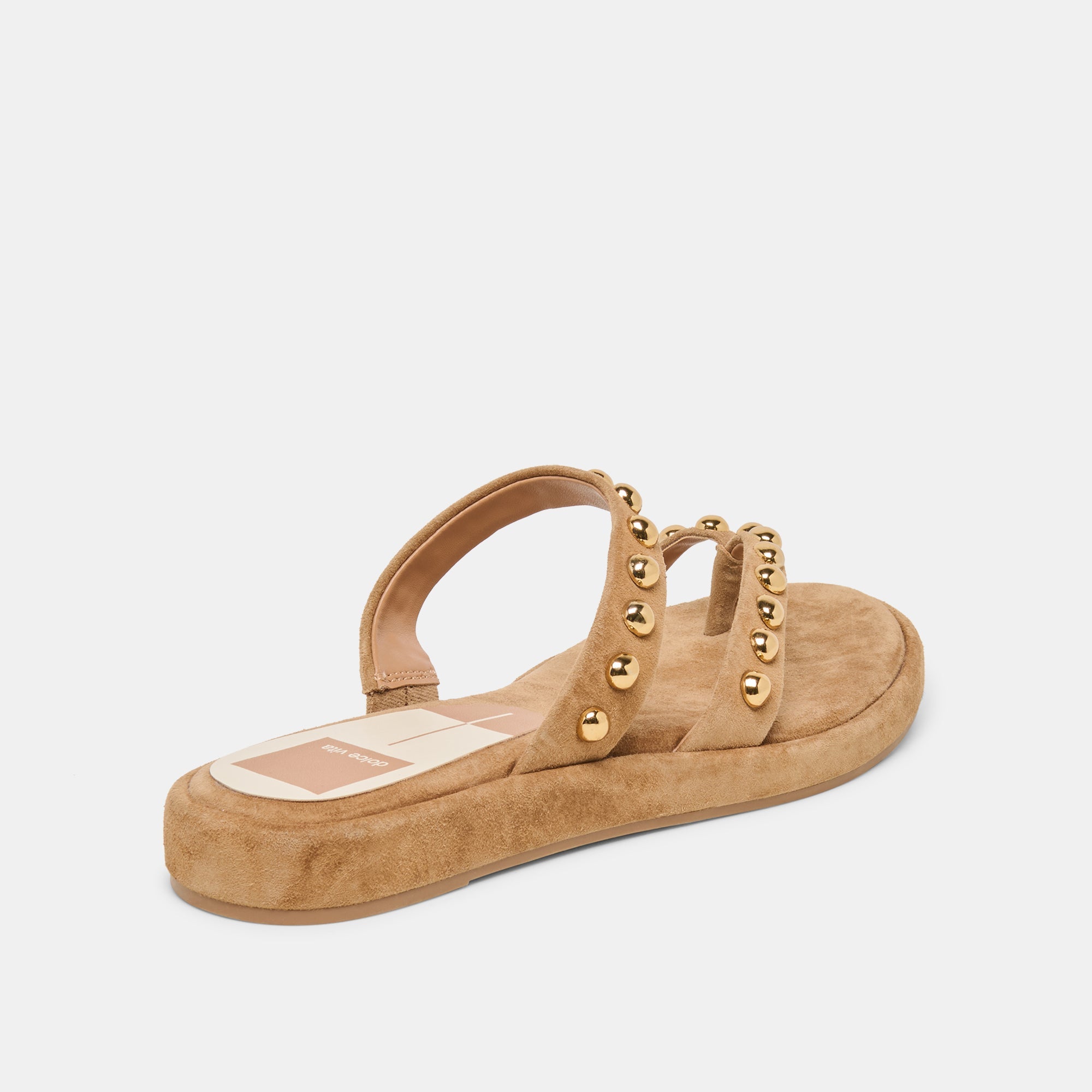 Dolce Vita SHOES | Amary Stud Lt Brown Suede Sandals