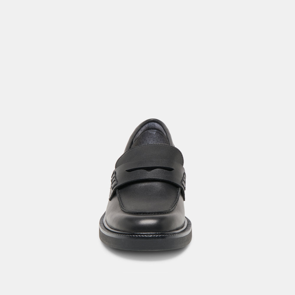 Dolce Vita SHOES | Tiggy Black Leather Loafers