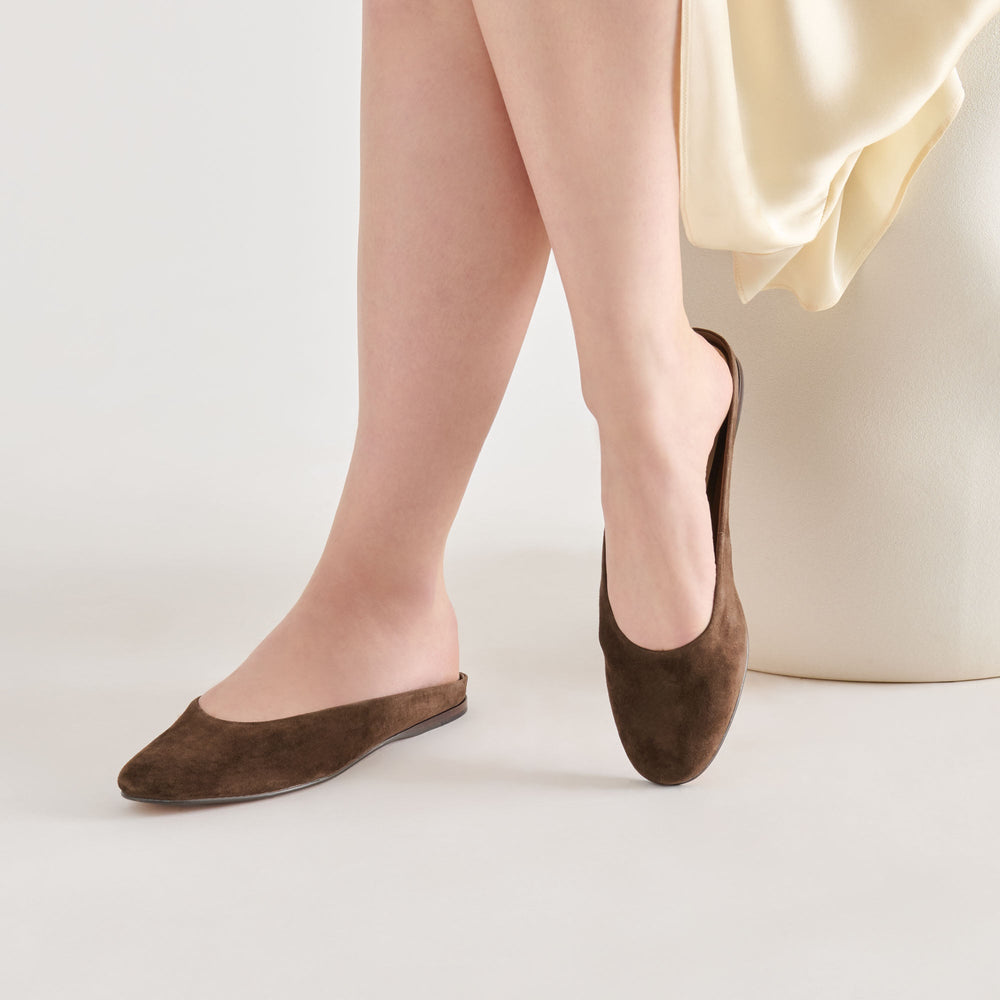 Dolce Vita SHOES | Eila Dk Brown Suede Flats