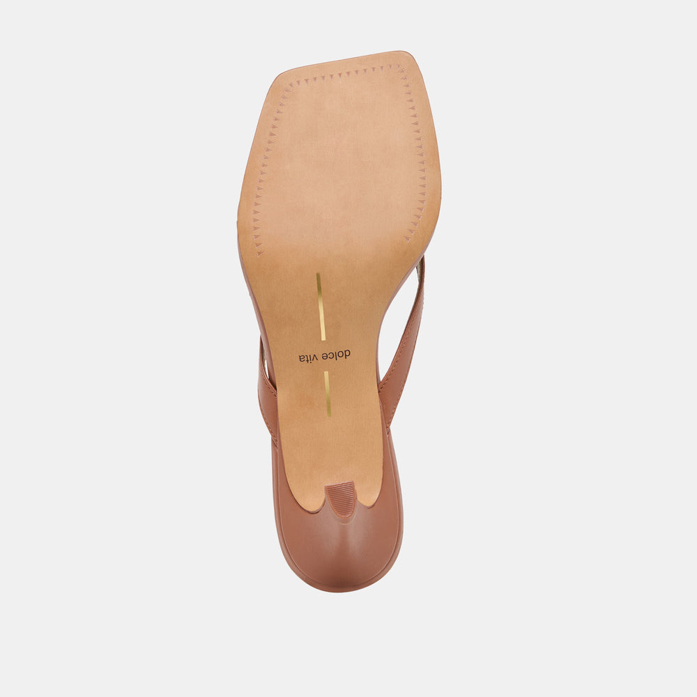 Dolce Vita SHOES | Ramia Cognac Leather Heels