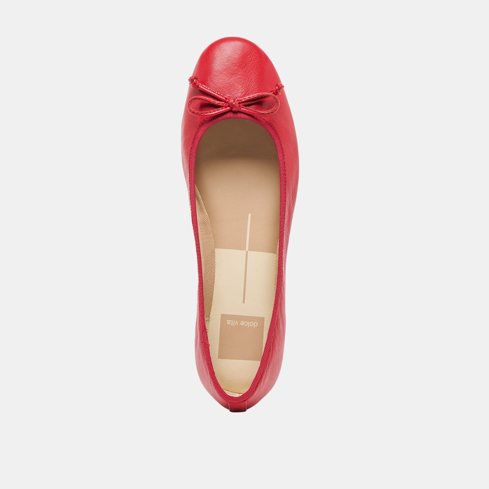 Dolce Vita SHOES | Ritla Cherry Leather Ballet Flats