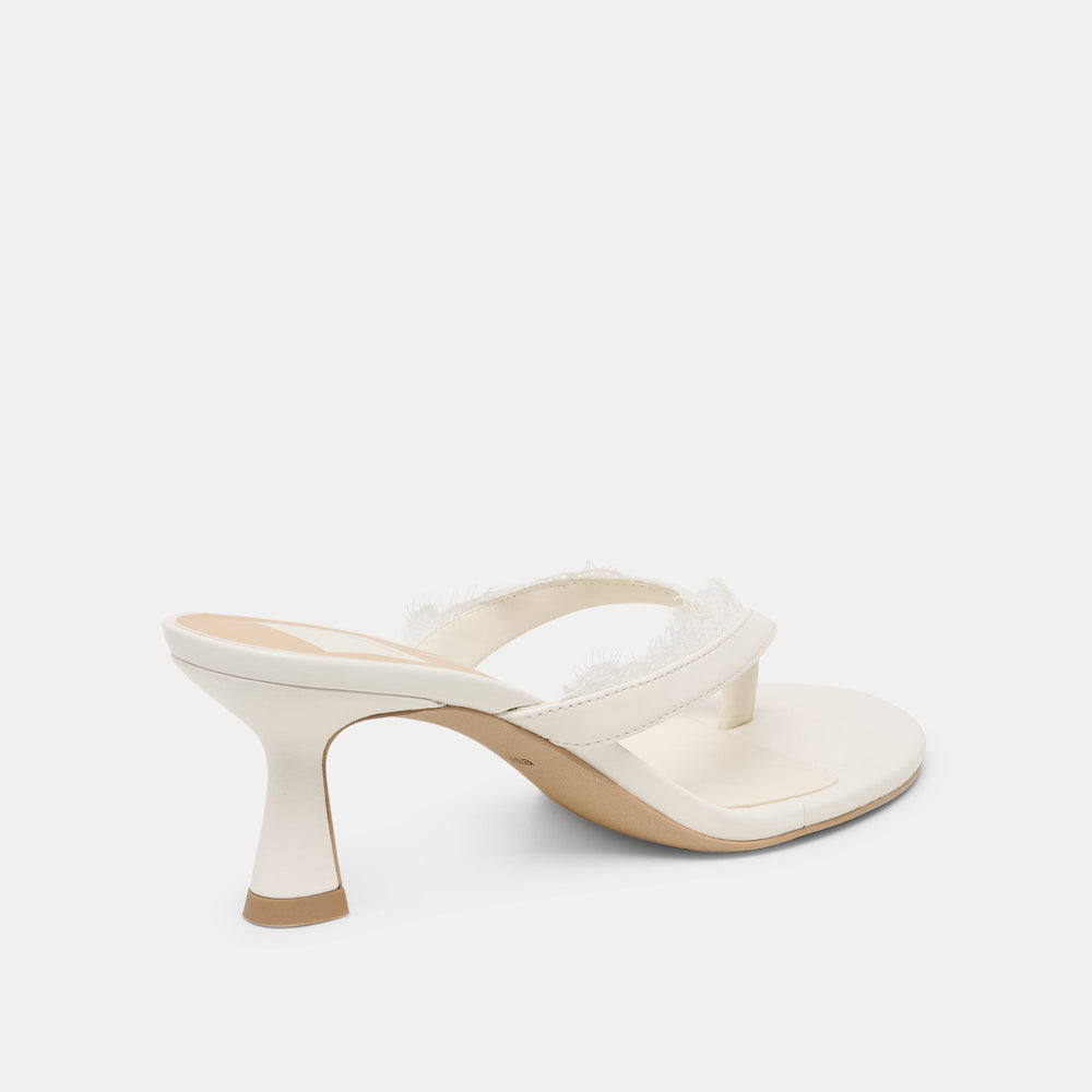 Dolce Vita SHOES | Daksie Lace True White Leather Heels
