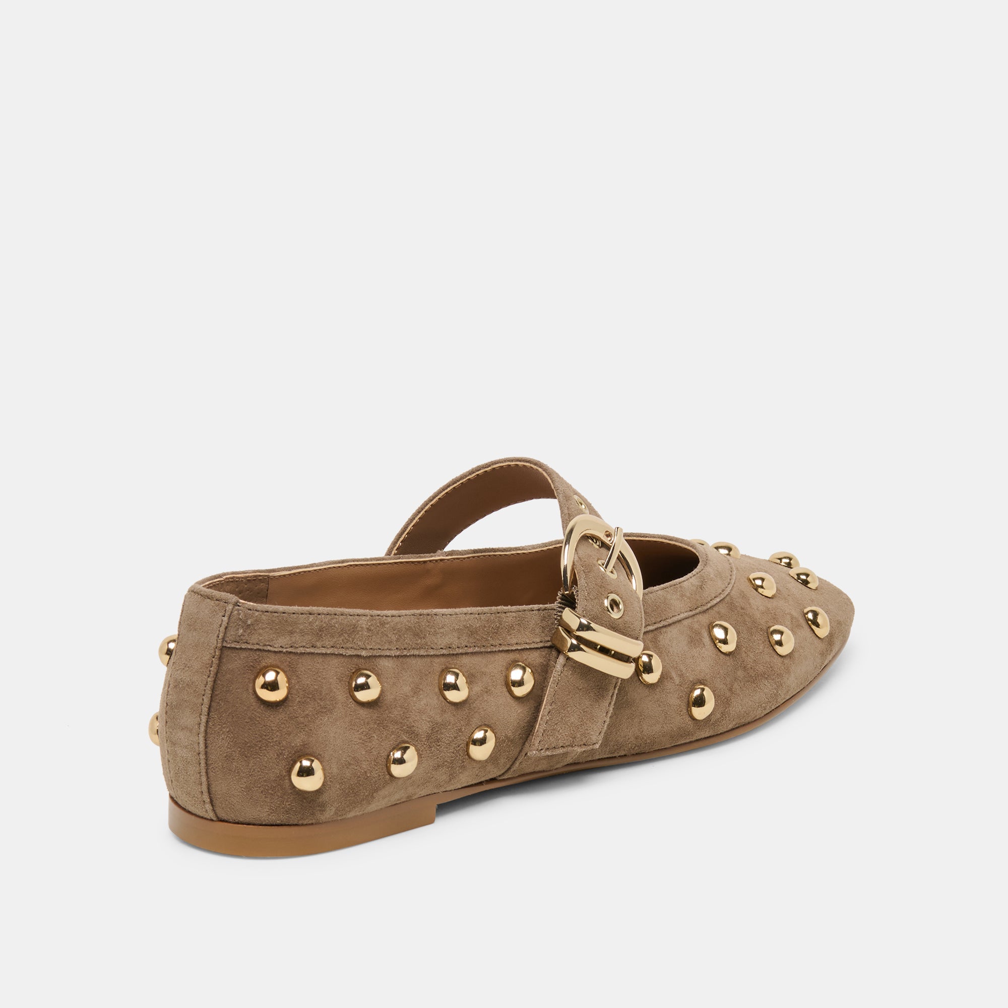Dolce Vita SHOES | Mikel Stud Olive Suede Ballet Flats
