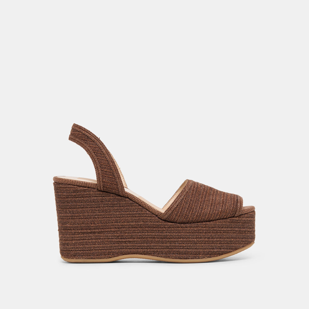 Dolce Vita SHOES | Akera Cocoa Raffia Wedges