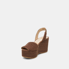 Dolce Vita SHOES | Akera Cocoa Raffia Wedges