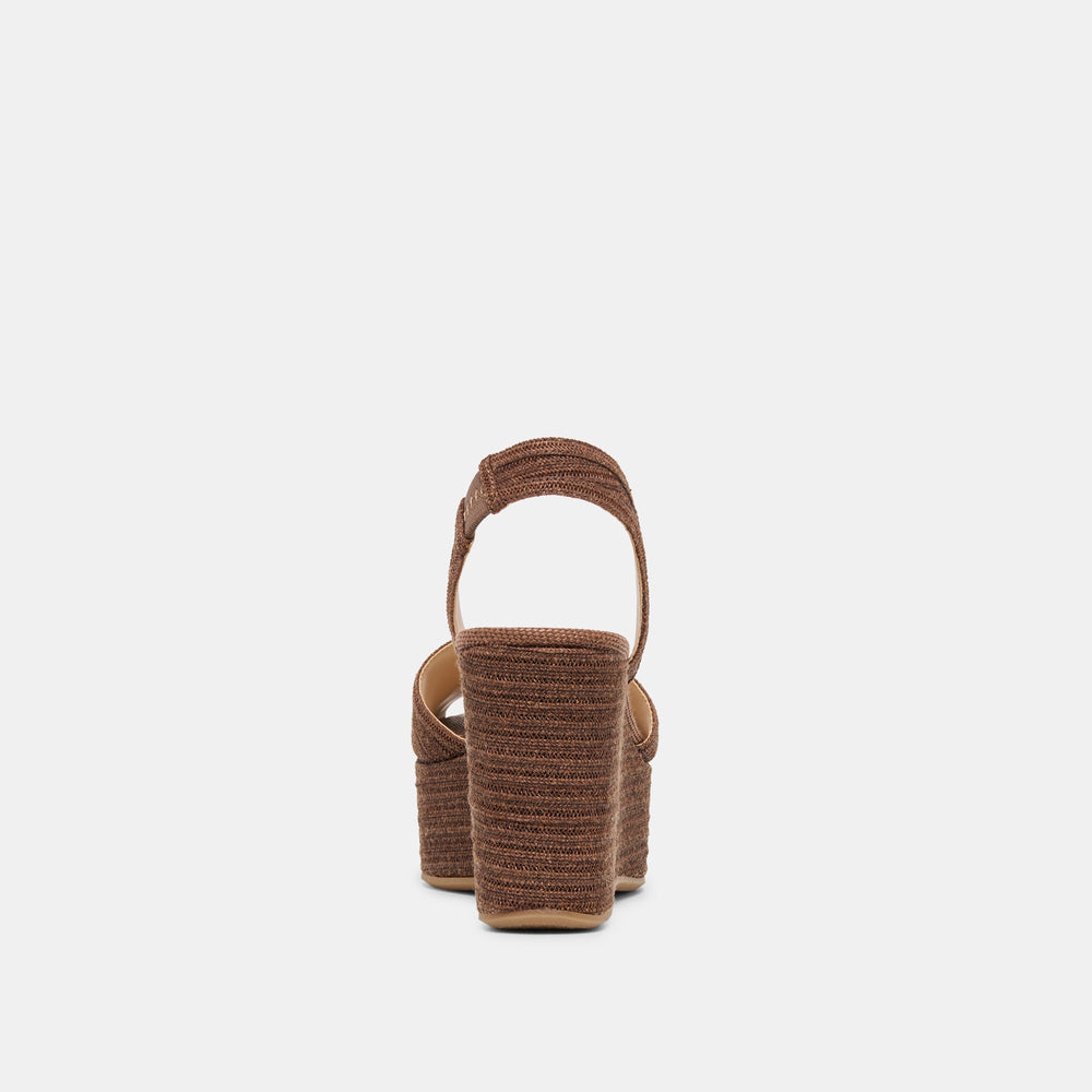 Dolce Vita SHOES | Akera Cocoa Raffia Wedges