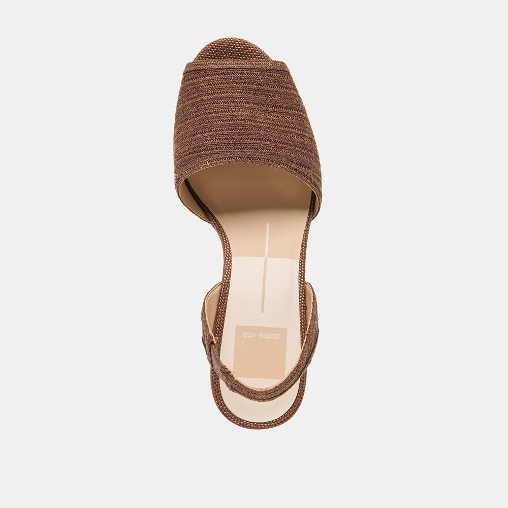 Dolce Vita SHOES | Akera Cocoa Raffia Wedges