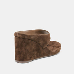Dolce Vita SHOES | Hinna Dk Brown Suede Wedges