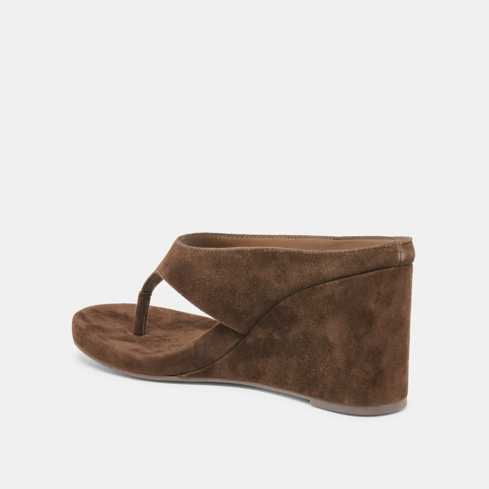 Dolce Vita SHOES | Hinna Dk Brown Suede Wedges