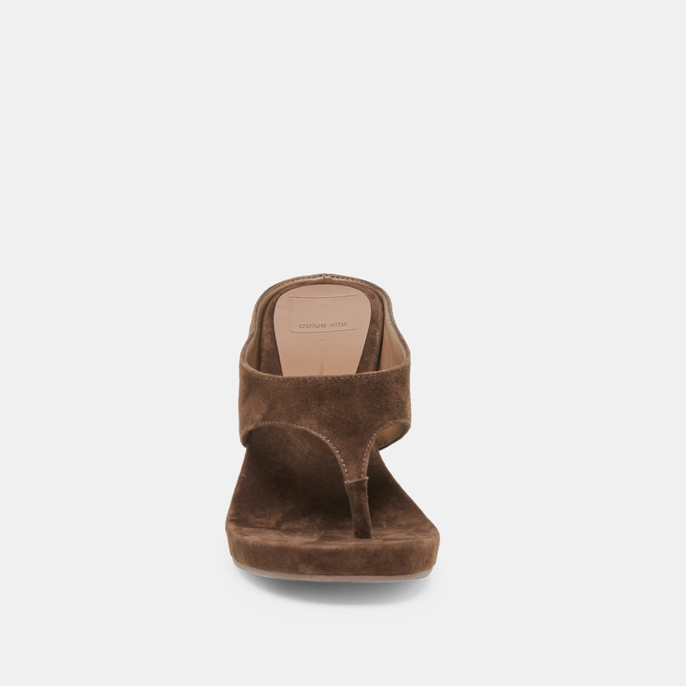 Dolce Vita SHOES | Hinna Dk Brown Suede Wedges