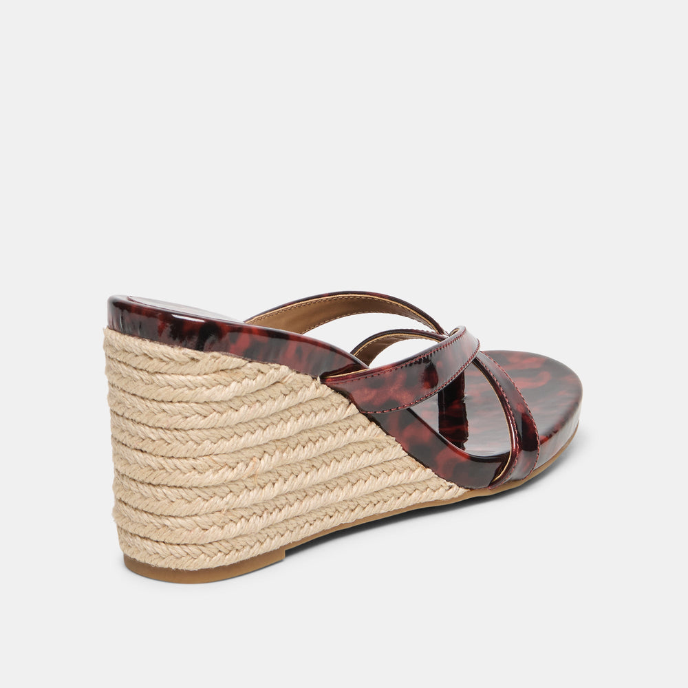 Dolce Vita SHOES | Helan Espadrille Tortoise Patent Leather Wedges