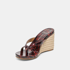 Dolce Vita SHOES | Helan Espadrille Tortoise Patent Leather Wedges