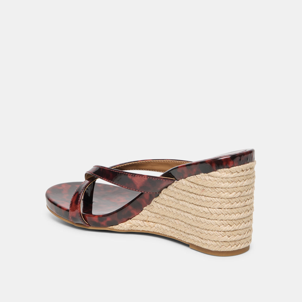 Dolce Vita SHOES | Helan Espadrille Tortoise Patent Leather Wedges