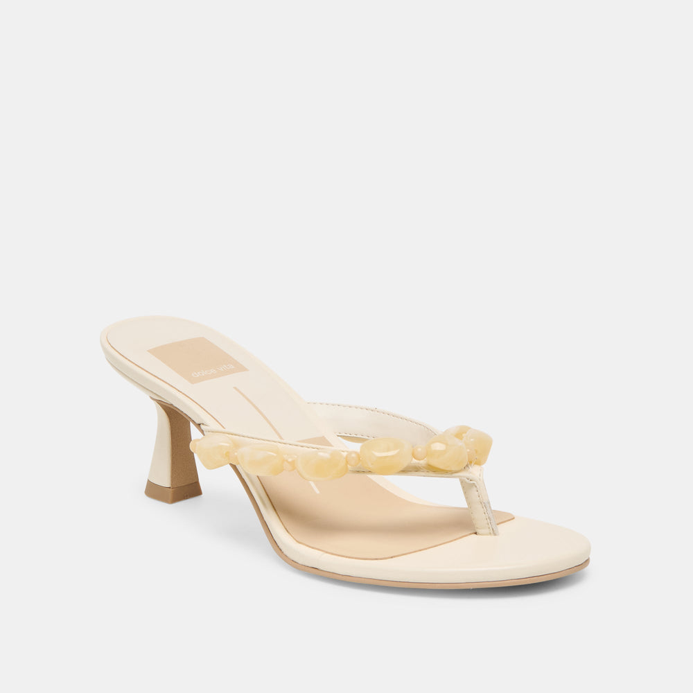 Dolce Vita SHOES | Daksie Off White Leather Heels