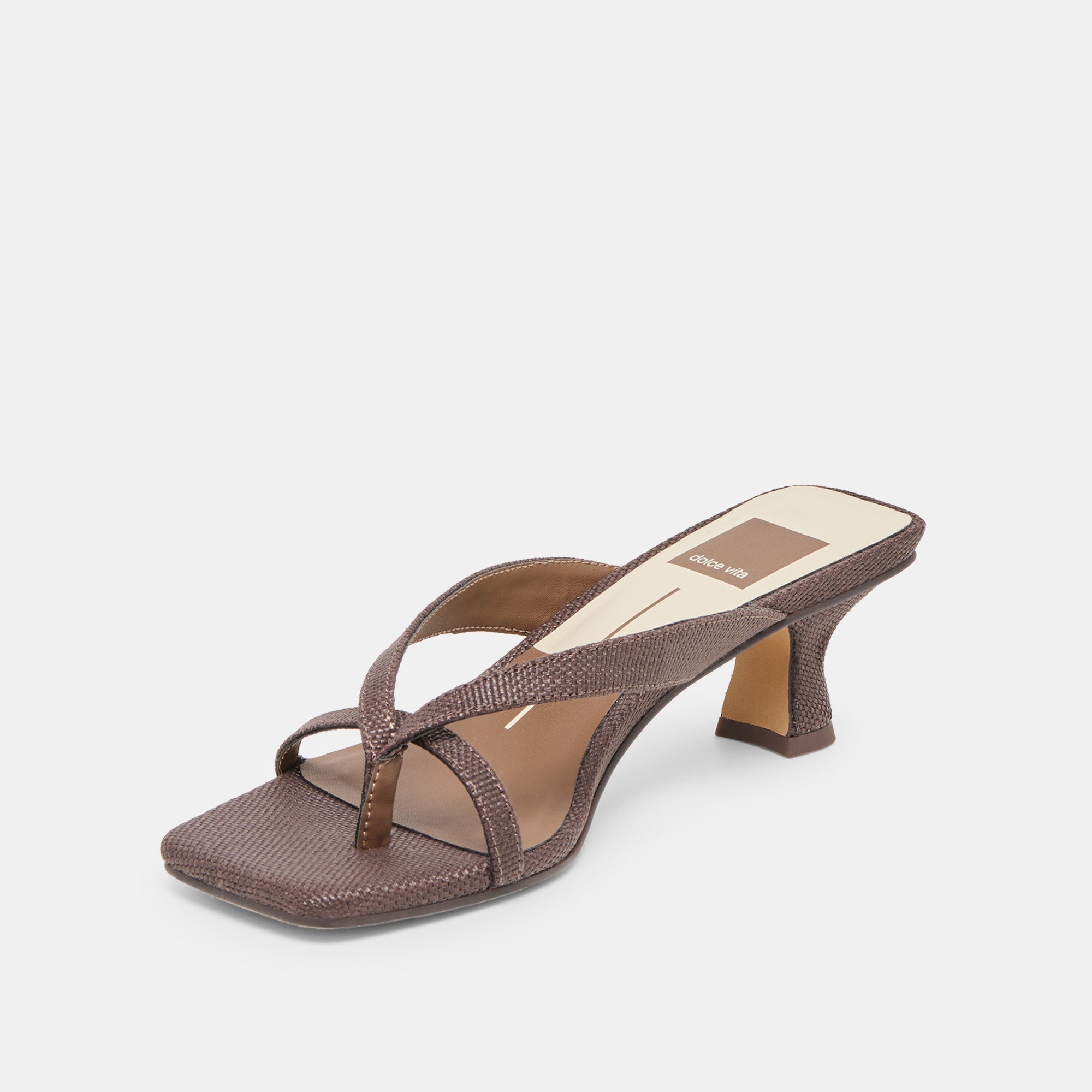 Dolce Vita SHOES | Brevel Chocolate Raffia Heels